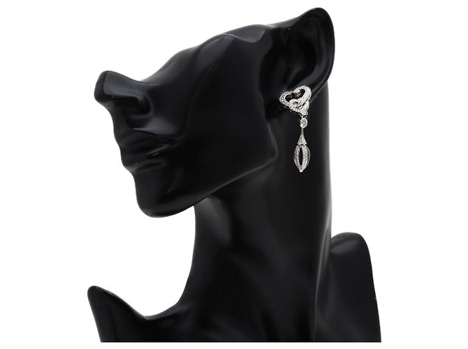 Orecchini Cartier Nuage in diamanti e oro bianco 18K - vista 6