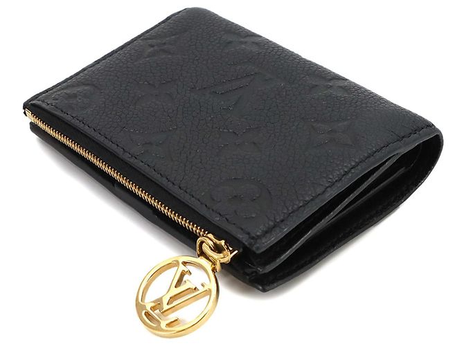 Louis Vuitton Monogram Empreinte Portefeuille Lisa Bi-fold Wallet Noir - vista 5