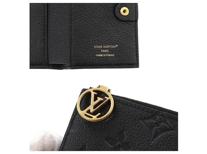 Louis Vuitton Monogram Empreinte Portefeuille Lisa Bi-fold Wallet Noir - vista 9