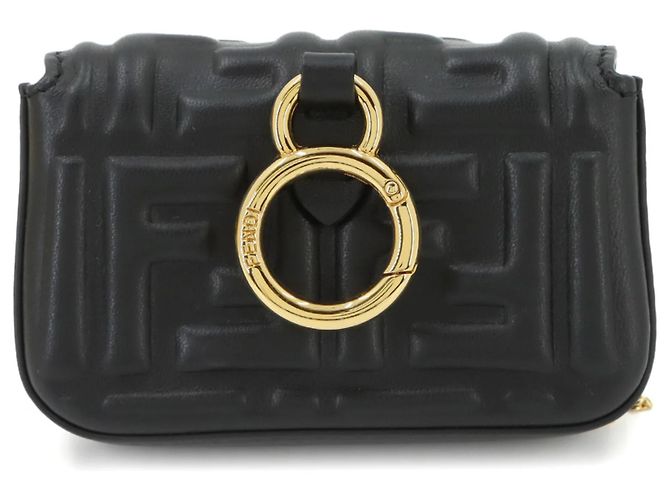 Borsa a tracolla Fendi Nano Baguette Mini con catena - vista 3