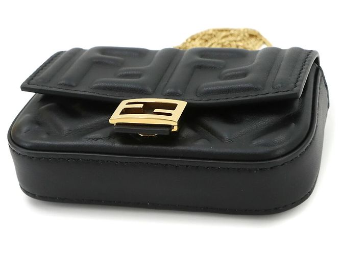Borsa a tracolla Fendi Nano Baguette Mini con catena - vista 5