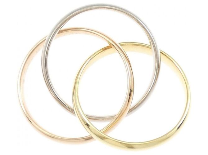 Anello Cartier Trinity in oro rosa bianco e giallo 18K - vista 3