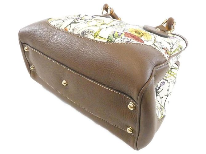 Gucci Handtasche 308360 Braun Multicolor Leder Canvas - Ansicht 3