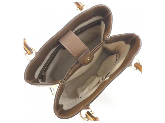 Gucci Handtasche 308360 Braun Multicolor Leder Canvas - Ansicht 6