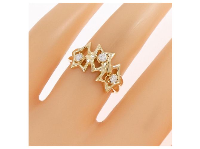 Autre Marque Anello fede Tiffany in oro giallo 18K e diamanti - vista 5