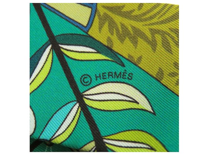 Lenço de seda Hermès Twilly em Verde - vista 6