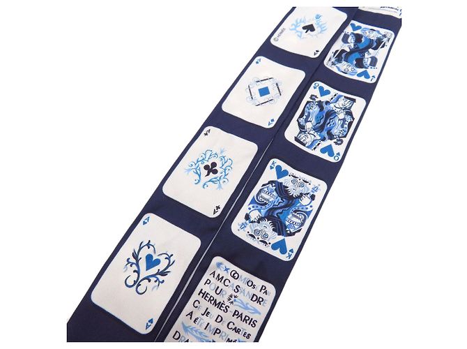 Hermès Hermes Twilly Silk Scarf in Navy - view 2