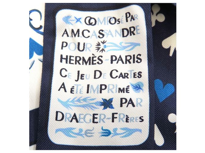 Hermès Hermes Twilly Silk Scarf in Navy - view 4
