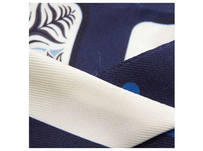 Hermès Hermes Twilly Silk Scarf in Navy - view 9