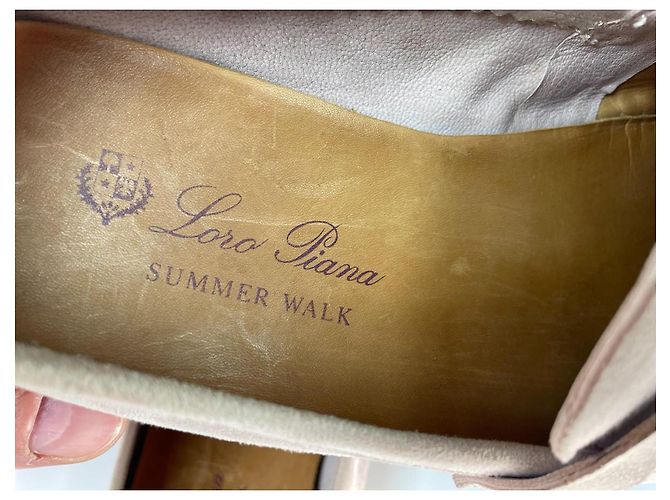 Loro Piana Summer Walk Mocassini Camoscio Beige - vista 10