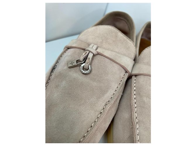 Loro Piana Summer Walk Mocassini Camoscio Beige - vista 5