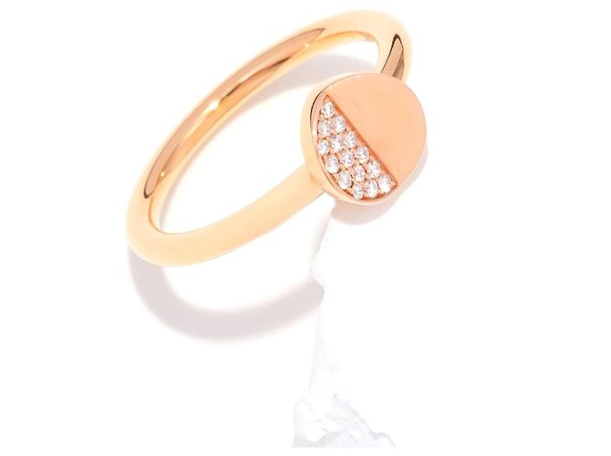 Bague Bucherer B Dimension Or Rose 750/18K Diamants Brillants 0,08 ct Taille 55 - vue 5