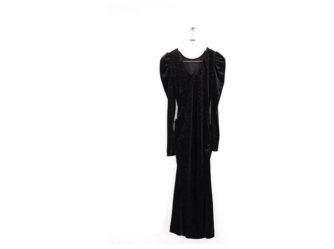 Manoush Kleid aus schwarzem Samt - Ansicht 3