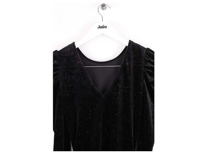 Manoush Kleid aus schwarzem Samt - Ansicht 4