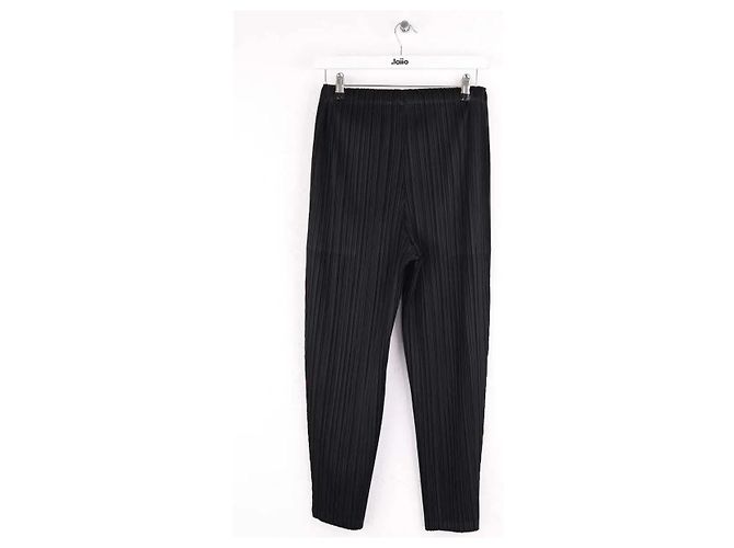 Pleats Please Schwarze gerade Hose - Ansicht 3