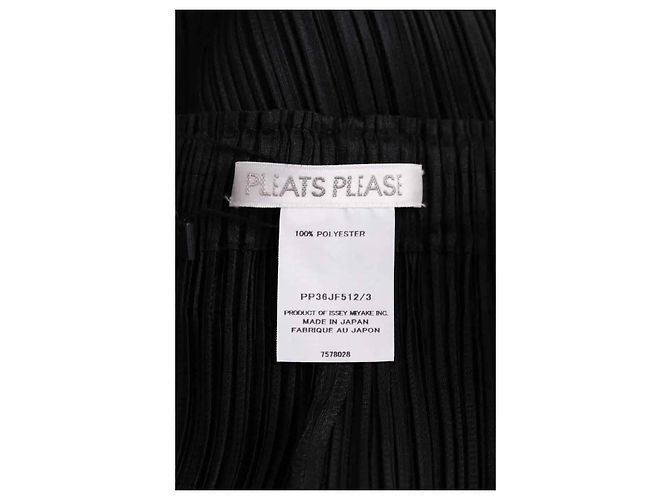 Pleats Please Schwarze gerade Hose - Ansicht 5