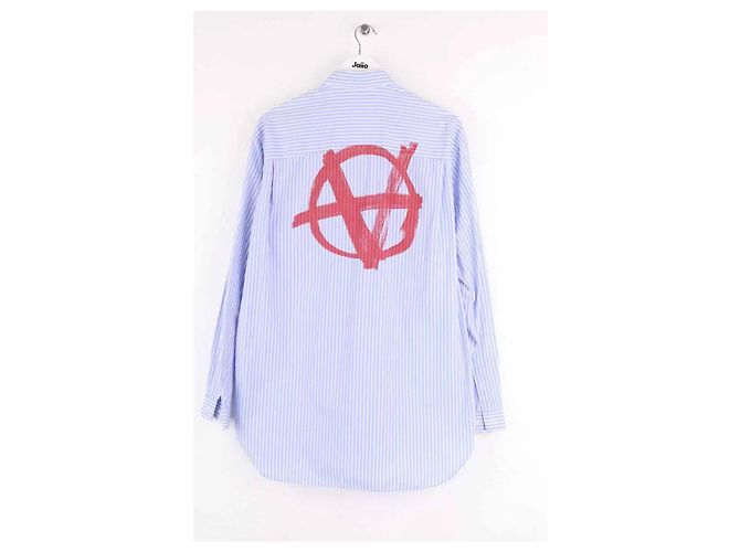 Camicia Vêtements in cotone blu M - vista 3