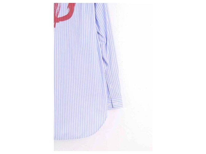 Camicia Vêtements in cotone blu M - vista 4