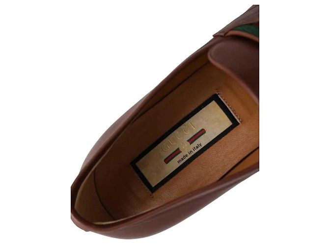 Mocassini Gucci in pelle marrone - vista 5