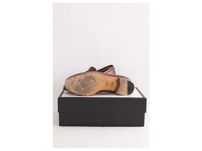 Mocassini Gucci in pelle marrone - vista 6