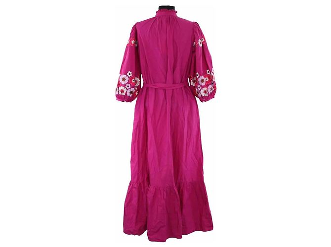 Antik Batik Kleid aus Baumwolle Lila - Ansicht 4