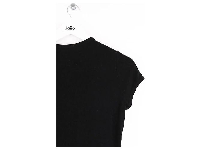 T-shirt preta de viscose Courreges - vista 4