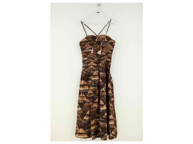 Vestido marrón Farm Rio - vista 3