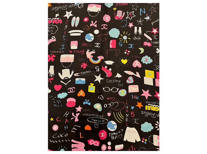 Pañuelo Chanel negro Disco - vista 2