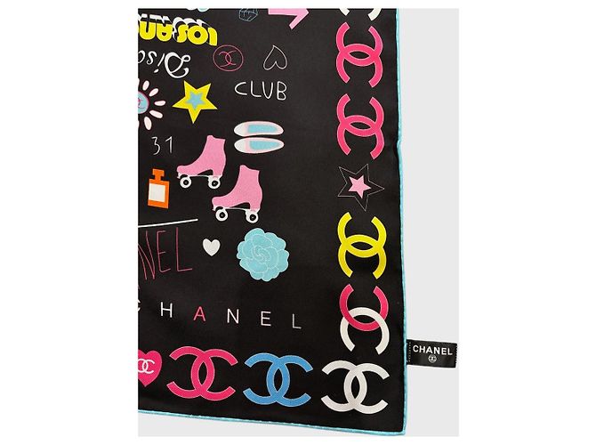 Pañuelo Chanel negro Disco - vista 3