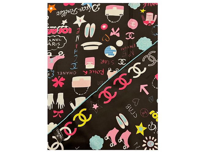 Pañuelo Chanel negro Disco - vista 5