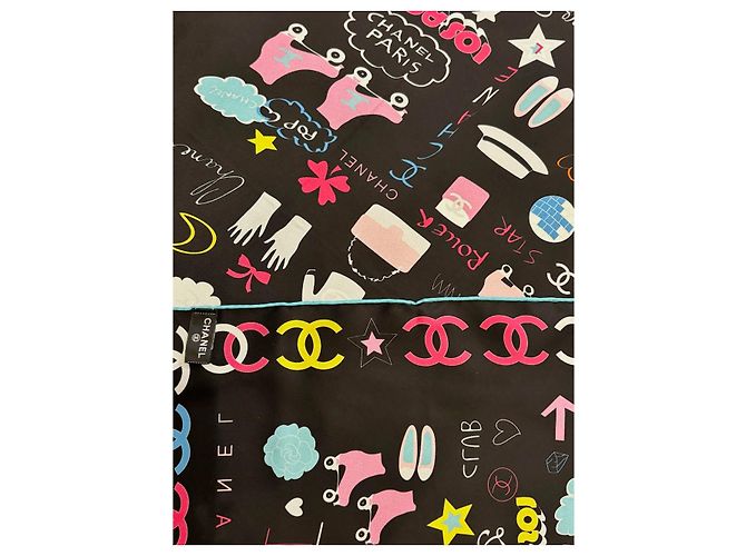 Pañuelo Chanel negro Disco - vista 6