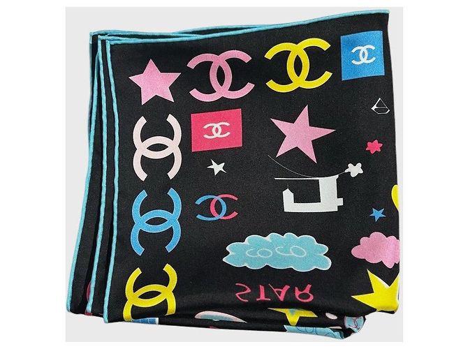 Pañuelo Chanel negro Disco - vista 8