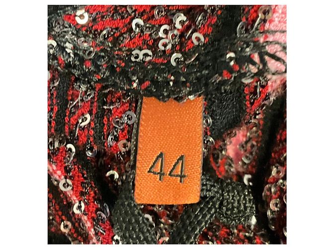Missoni Strickcardigan mit Pailletten-Streifen in Rosa / Schwarz / Silber - Ansicht 5