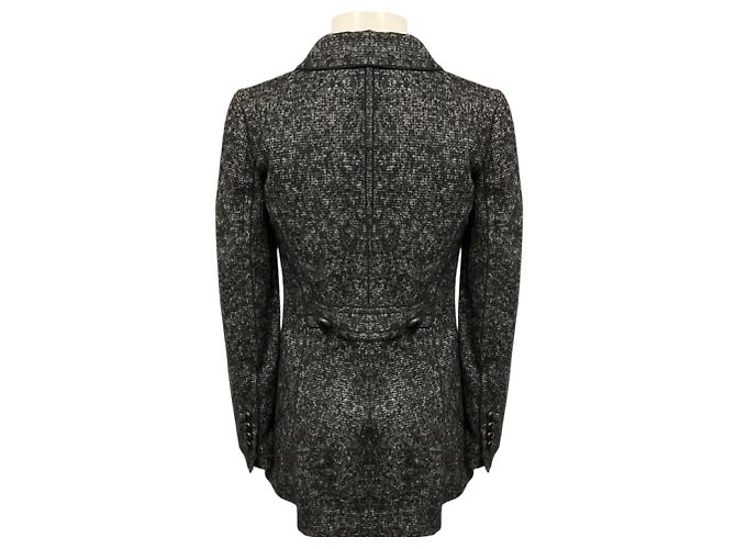 Dolce & Gabbana Grey / Black Wool and Alpaca Tweed Jacket - view 3