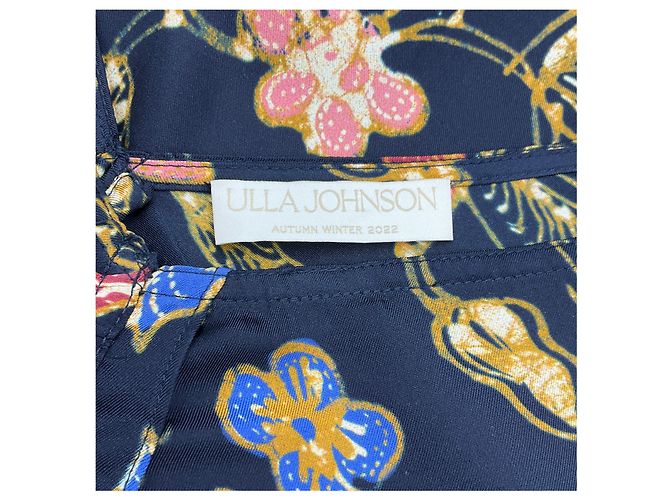 Vestido midi Ulla Johnson Odessa Multi Floral Heleen com mangas bufantes - vista 4