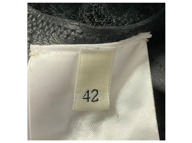 Blazer de piel de cordero con ribete de encaje negro Alexander McQueen - vista 5