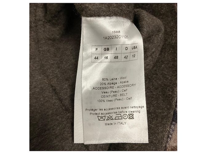 Blazer a quadri in lana e alpaca Taupe / Brown Multi Christian Dior - view 5