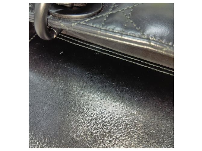 Dior  mala Lady D-Joy Small em pele de vitela e verniz Cannage com pega superior Black - vista 11