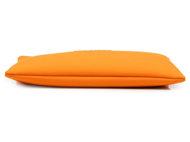Borsa Clutch Hermès Neobain Large in Neoprene Arancione - vista 3