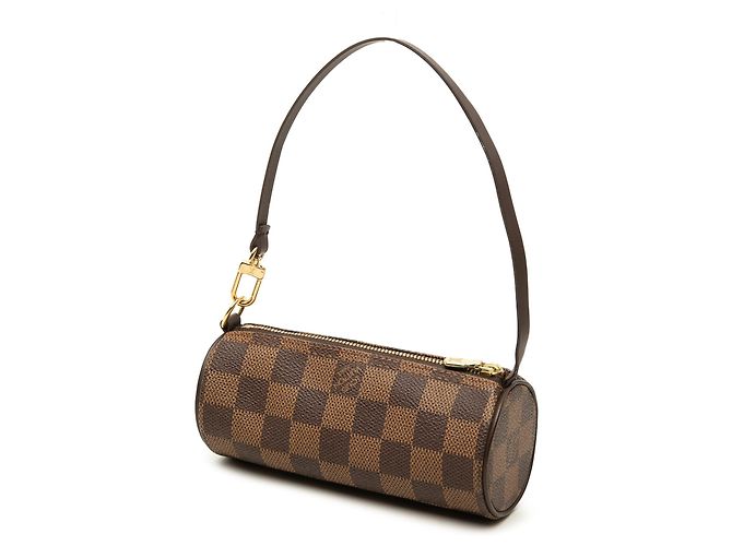 Bolso de mano Louis Vuitton Damier Ebene Papillon Pochette Marrón - vista 2