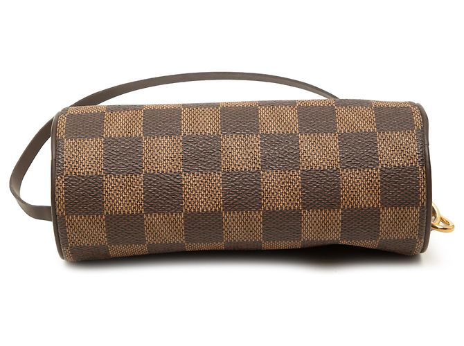 Bolso de mano Louis Vuitton Damier Ebene Papillon Pochette Marrón - vista 3
