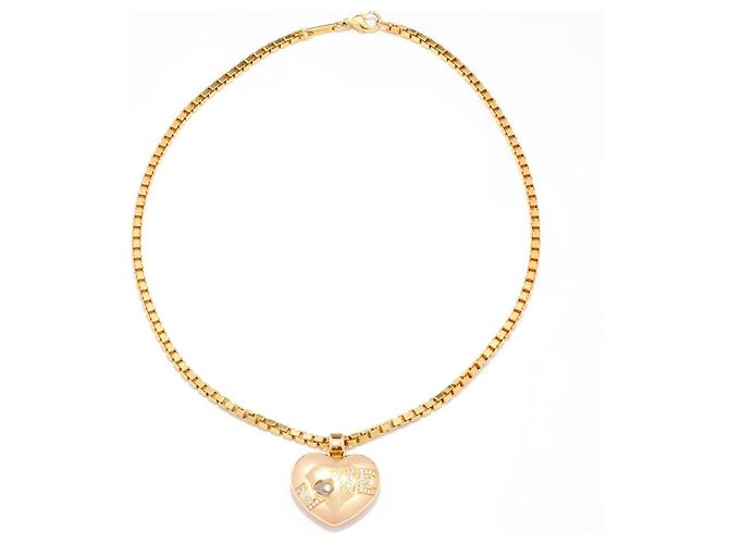 Colgante Chopard Happy Diamonds Love Oro 750/18K Brillantes Corazón Lujo 43cm - vista 5