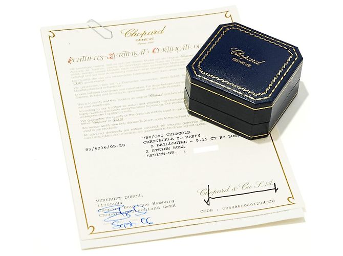 Orecchini a lobo Chopard So Happy Oro Giallo 750/18K Diamante Lusso Fullset - vista 5