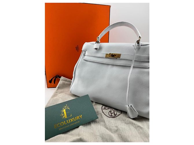 Hermès Kelly Retourné 32 — Veau Grainé Blanc, circa 1965 - vista 12