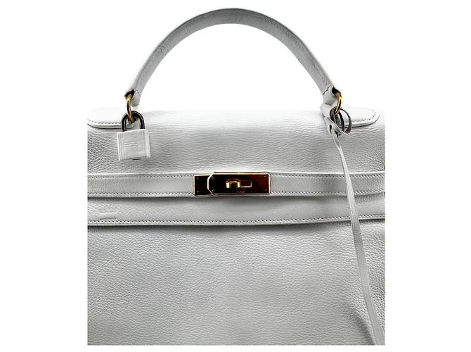 Hermès Kelly Retourné 32 — Veau Grainé Blanc, circa 1965 - vista 8