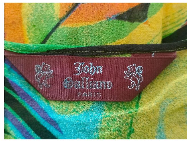 John Galliano Bedrucktes Seidentop - Ansicht 9