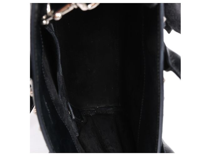 Autre Marque Saint Laurent Paris Sac de Jour Leather x Studs 2Way Handbag in Black 347545 - vista 11