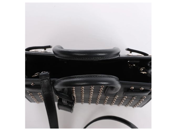 Autre Marque Saint Laurent Paris Sac de Jour Leather x Studs 2Way Handbag in Black 347545 - vista 7