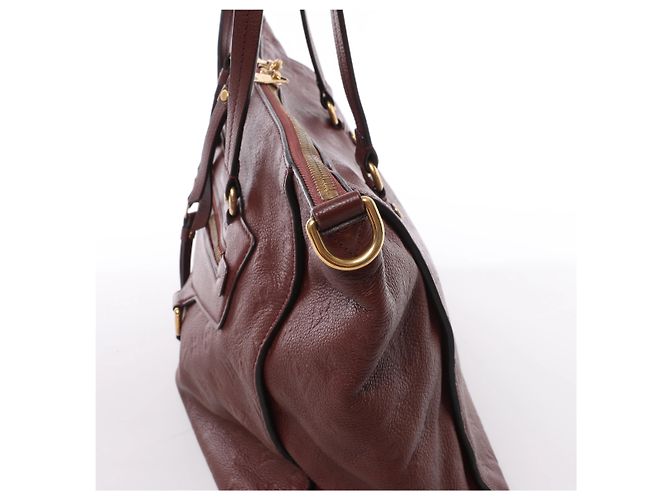 Bolsa Louis Vuitton Lumineuse PM Monogram Empreinte em Brown M94046 - vista 5