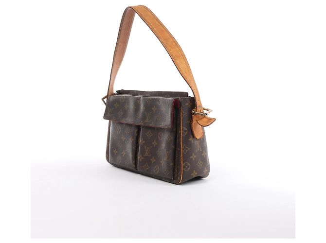 Borsa a tracolla Louis Vuitton Viva-Cité GM Monogram in marrone M51163 - vista 2